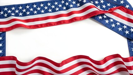 Obraz premium American flag patriotic frame background for usa holidays memorial day independence day banner