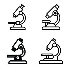 microscope icon set
