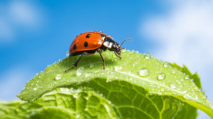 Obraz premium ladybird on a leaf