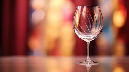 artistic transparent wine glass