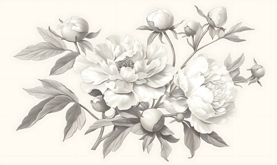 Floral flower vector Illustrations on white background