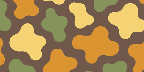 Earth tones abstract cow pattern isolated