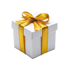 Elegant wedding favor box mockup with ribbon on product photography minimalist style