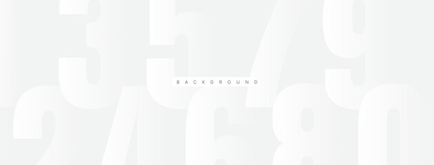 Digital number on white background. Geometric stripe line art design for poster, brochure, cover, banner, website, header,etc
