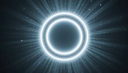 Dynamic light burst action creating celestial glow digital art abstract environment enigmatic viewpoint visual concept for enhanced aesthetic appeal