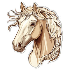 Obraz premium horse, animal, vector, Transparent background