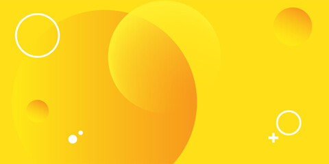 yellow waves background. Circle shapes composition. Dynamic shapes composition and elements. Modern design in Eps10 vector illustration