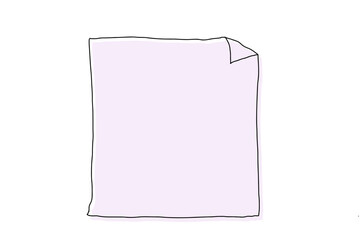 手描き風シンプルな紙の線画イラスト　