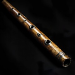 Naklejka premium Exquisite Handcrafted Wooden Flute