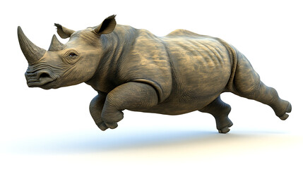Fototapeta premium Rhinoceros Jumping in Air