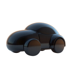 Black car isolated on white background is a 3d object, a business accessory like a computer mouse