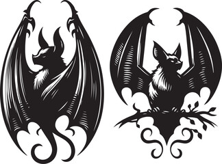 Obraz premium animal design set silhouette victor isolated on the white background.