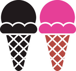 ice cream icon, ice cream vector illustration