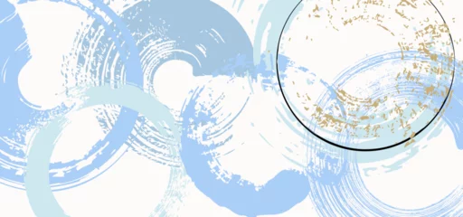 Gordijnen abstract background design, composition with circles, strokes and splashes, grungy © Kirsten Hinte