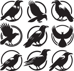 Fototapeta premium animal design set silhouette victor isolated on the white background.