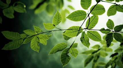 Obraz premium edges green leaves abstract