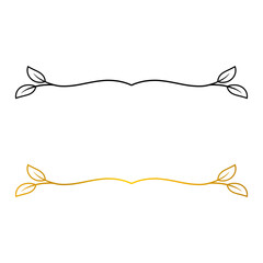 Simple black and gold leaves dividers