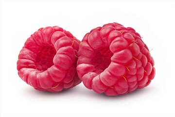 Fresh ripe raspberry isolated on white background