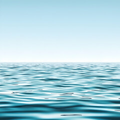 Calm ocean surface, clear sky, summer day, tranquil seascape, ideal for travel brochures