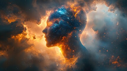 Fototapeta premium Cosmic nebula portrait