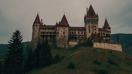 Obraz premium Travel Destination, Corvin castle, Romania