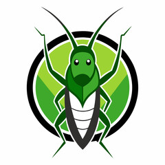 Vector art illustration of a locust