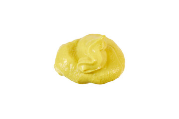 mustard spilled out isolated on white or transparent png