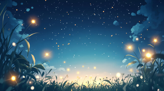 The Dreamy Forest of Firefly Night