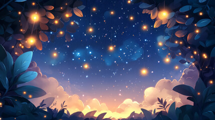 The Dreamy Forest of Firefly Night