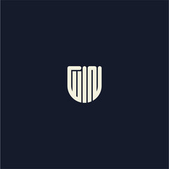 WIN Monogram logo concept with unique shape