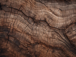 Naklejka premium Clear patterns on textured tree bark faithfully record time, telling stories through changes