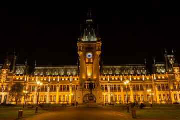 Fototapeta premium Palace of Culture of Iasi by night, Romania