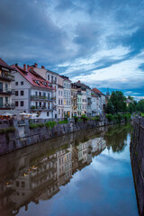 Beautiful canal of Lubiana,  Slovenia