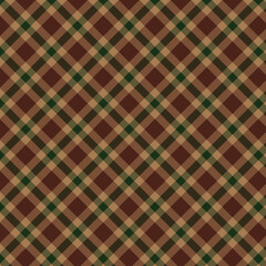 Colorful plaid gingham, scottish tartan texture, grid graph paper with rhombus squares pattern, picnic napkin and curtain tablecloth, vector seamless geometric checkered fabric