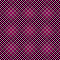 Pink plaid gingham, scottish tartan texture, grid graph paper with rhombus squares pattern, picnic napkin and curtain tablecloth, vector seamless geometric checkered fabric