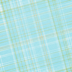 Green plaid gingham, scottish tartan texture, grid graph paper with rhombus squares pattern, picnic napkin and curtain tablecloth, vector seamless geometric checkered fabric