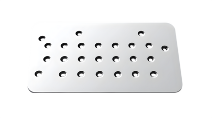 Customer loyalty card with punch holes isolated on transparent background --ar 16:9 --v 7.0