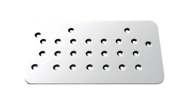 Customer loyalty card with punch holes isolated on transparent background --ar 16:9 --v 7.0