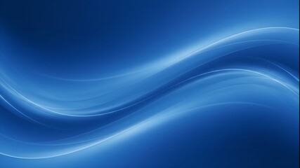 Naklejka premium Abstract background with smooth glowing blue curves and gradients. Perfect for tech, corporate, or futuristic design themes.