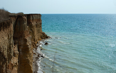 Coastal Cliffs Overlooking the Blue Sea