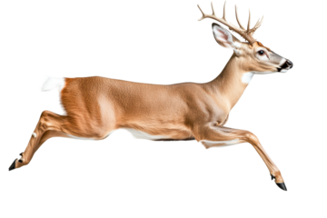 Isolated Buck Deer Running