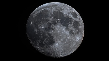 Obraz premium Stunning detailed close-up of the crescent moon in a dark night sky