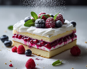 Cake with berries