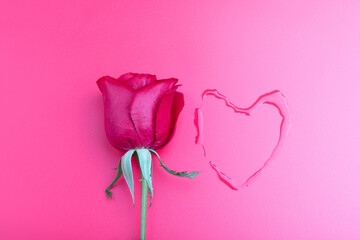 Red roses and hearts