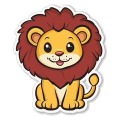 Naklejka premium lion, animal, vector, transparent background
