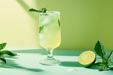 cocktail with lime