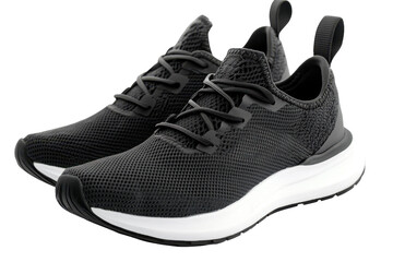 Isolated Black Athletic Shoes