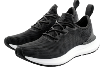 Isolated Black Athletic Shoes
