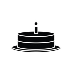 birthday cake icon, flat, design, vector, illustrations, education, style, trendy, collections