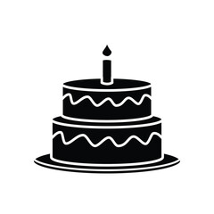 birthday cake icon, flat, design, vector, illustrations, education, style, trendy, collections